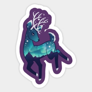Aurora Deer Sticker
